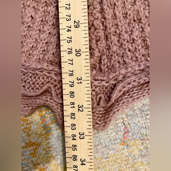 💥BOGO💥 Anthropologie Moth Rocia Mauve Knit Cardigan Sweater Size Large - Picture 10 of 11